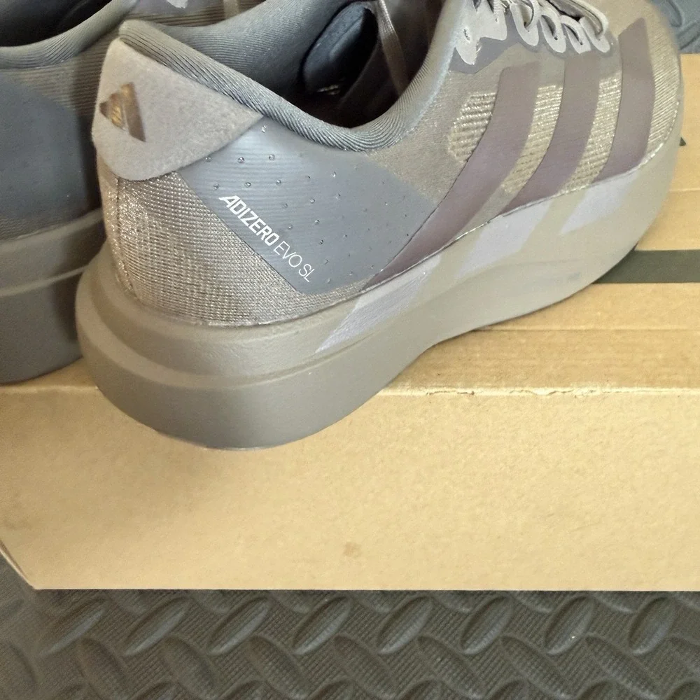 Adidas Adizero Evo SL Running Athletic Shoes Mens Size 8 Charcoal Aurora Coffee